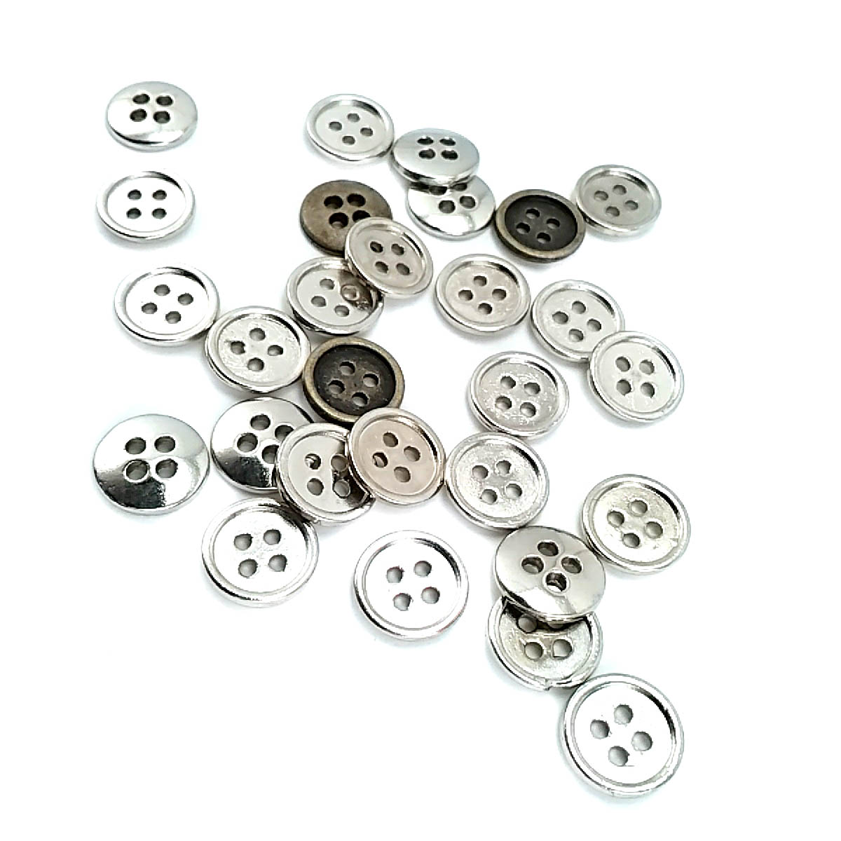 11 mm - 18 size Simple Four-Hole Metal Button 11 mm - 18 size Simple Four-Hole Metal Button