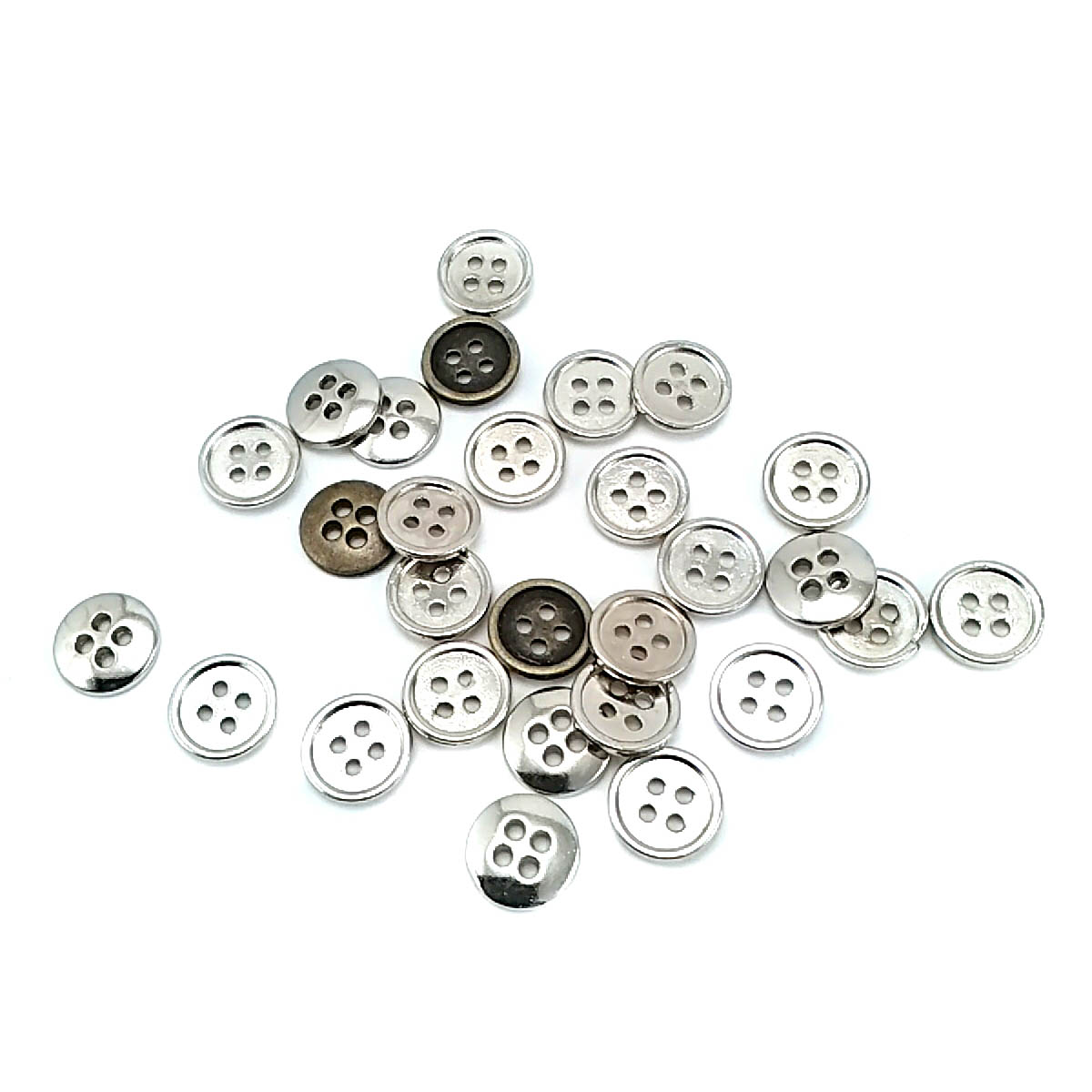 11 mm - 18 size Simple Four-Hole Metal Button