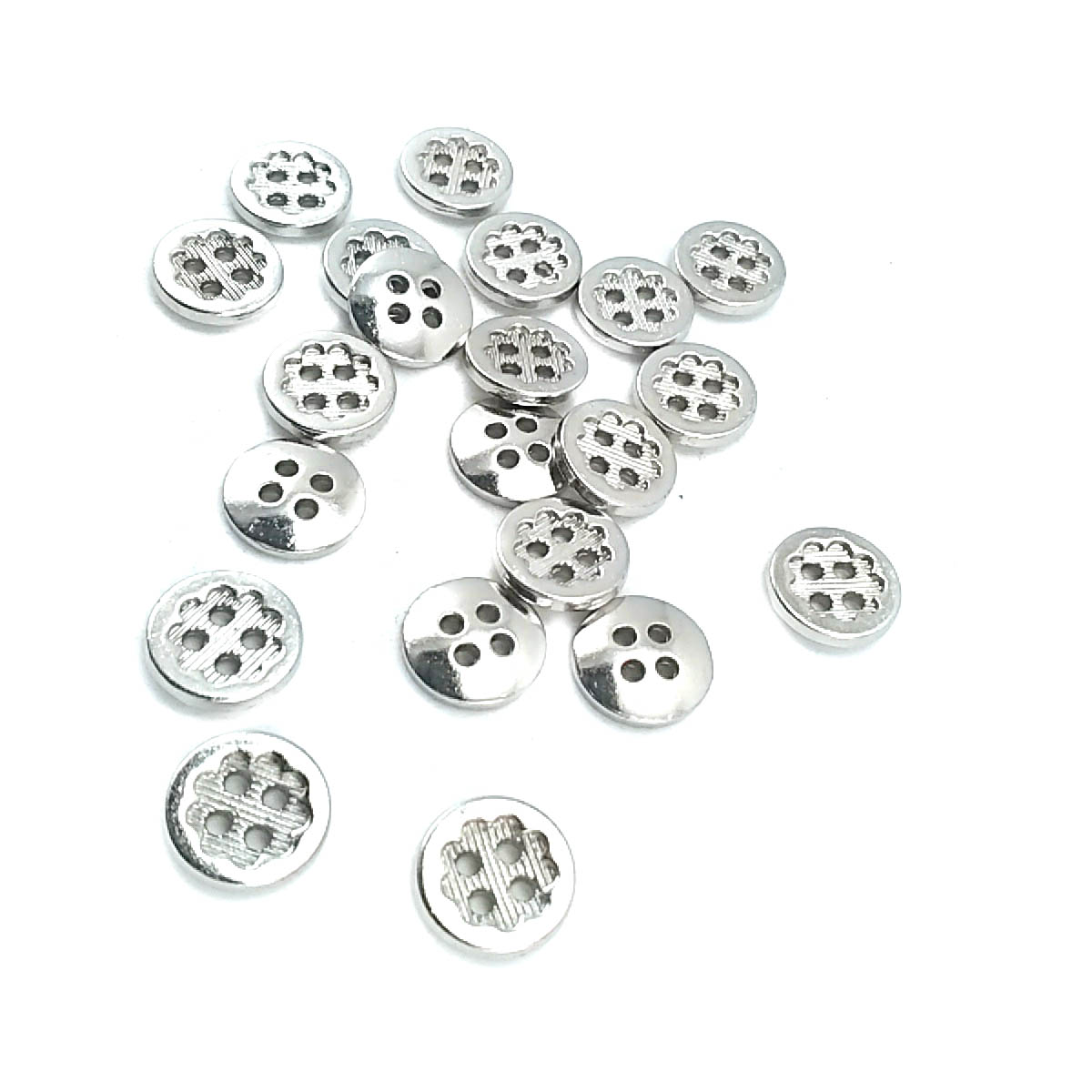 11 mm - 18 size Flower Design Lined Four-Hole Sewing Button