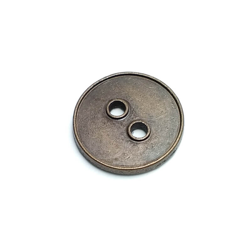 Plain Two Hole Metal Button 18 mm - 28 L  E 1547