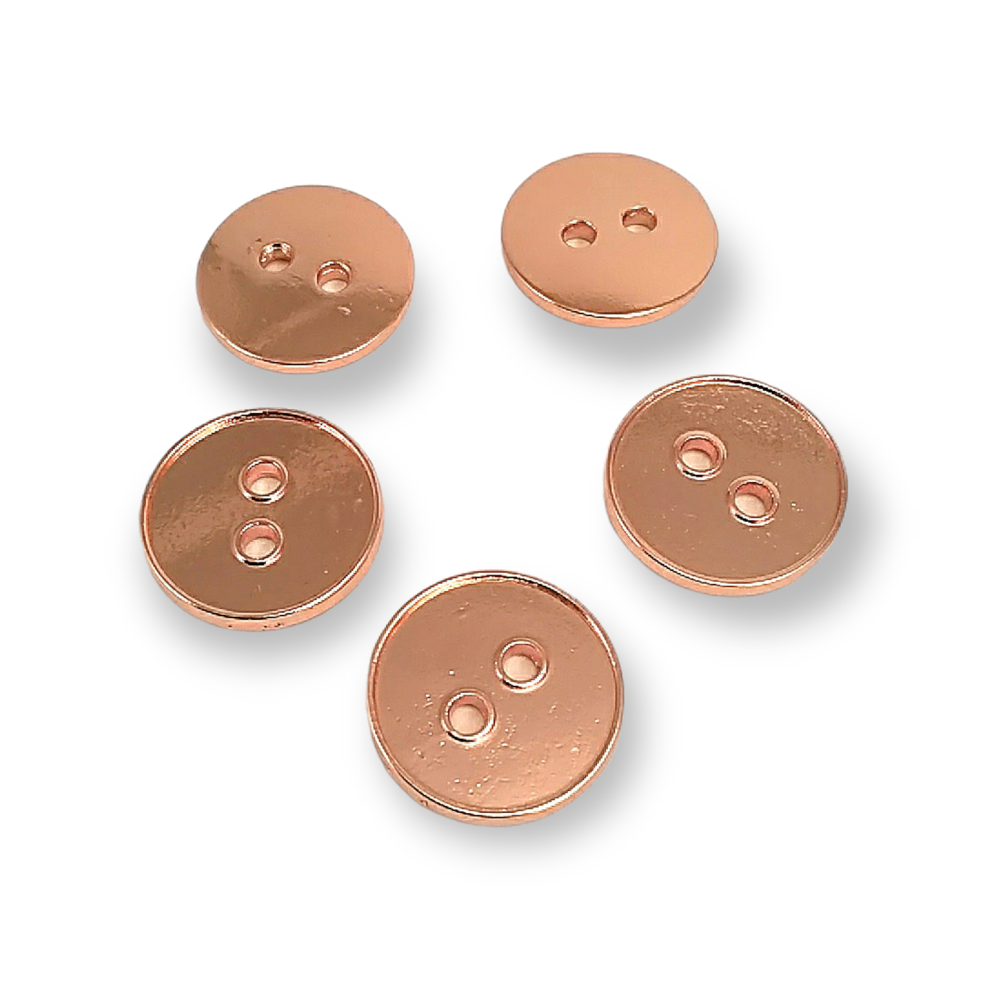 Plain Two Hole Metal Button 18 mm - 28 L  E 1547