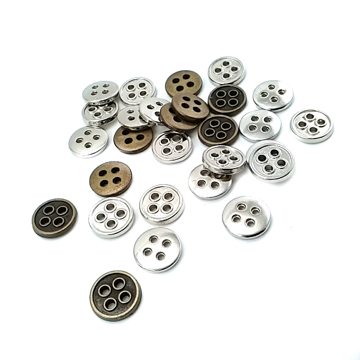 13 mm Çizgili Delikli Dört Delikli  Düğme