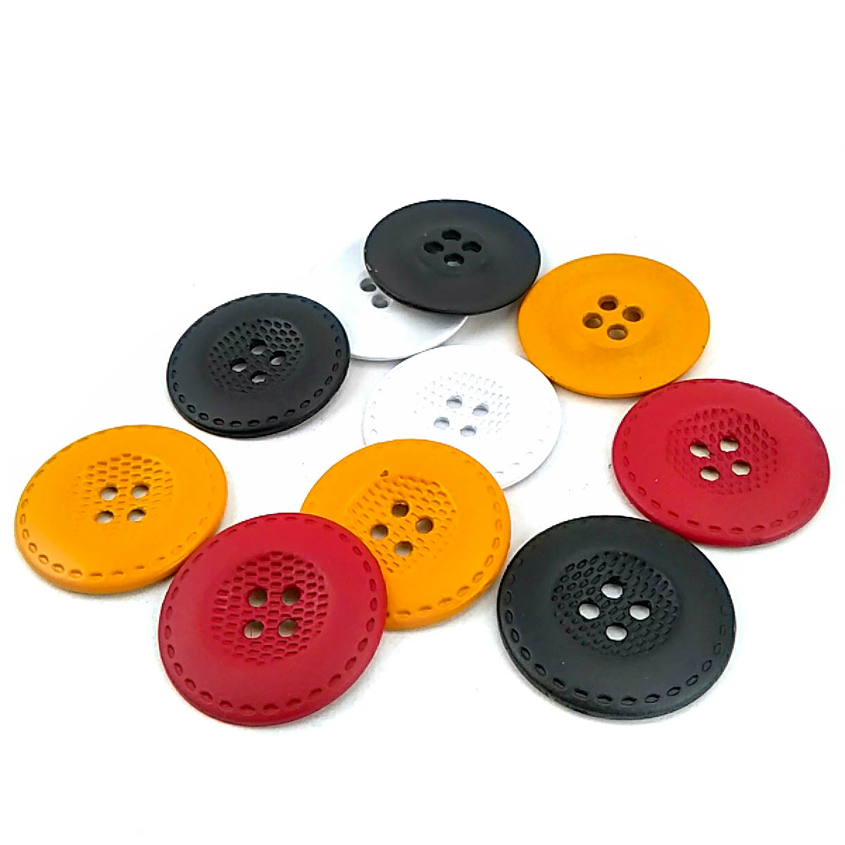 Four Hole Metal Sewing Button Matt Dyed 25 mm 40 L E 460 BY