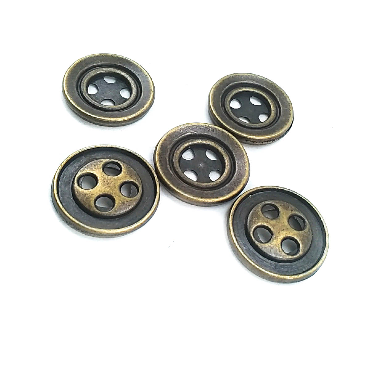 Dört Delikli Kaban ve Mont Düğmesi Metal Dikme Düğme 25 mm 40 boy  E 487