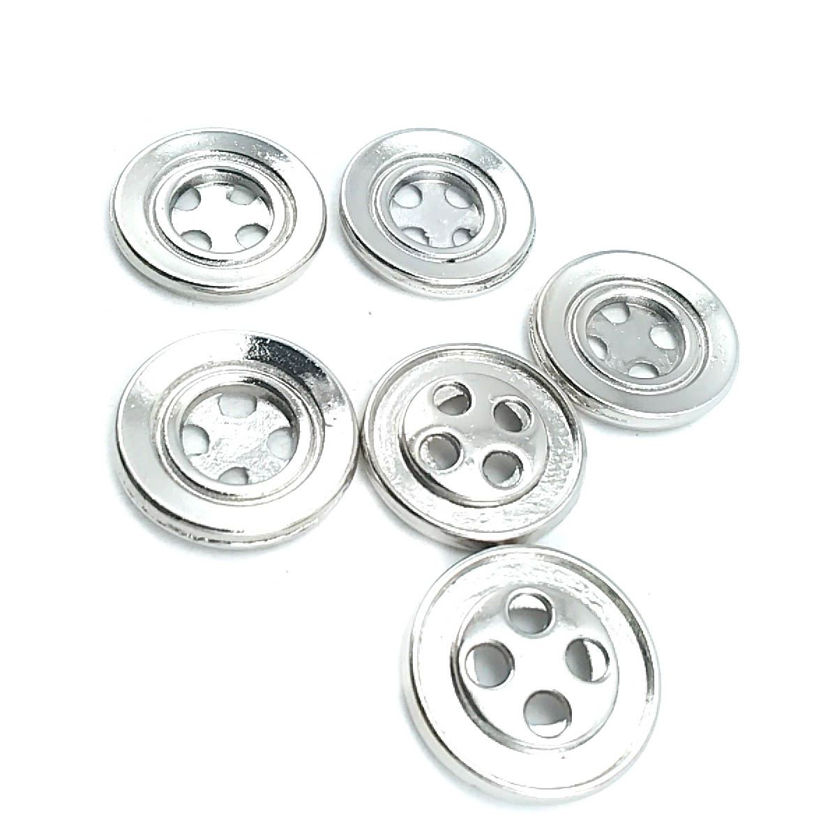 Dört Delikli Kaban ve Mont Düğmesi Metal Dikme Düğme 25 mm 40 boy  E 487