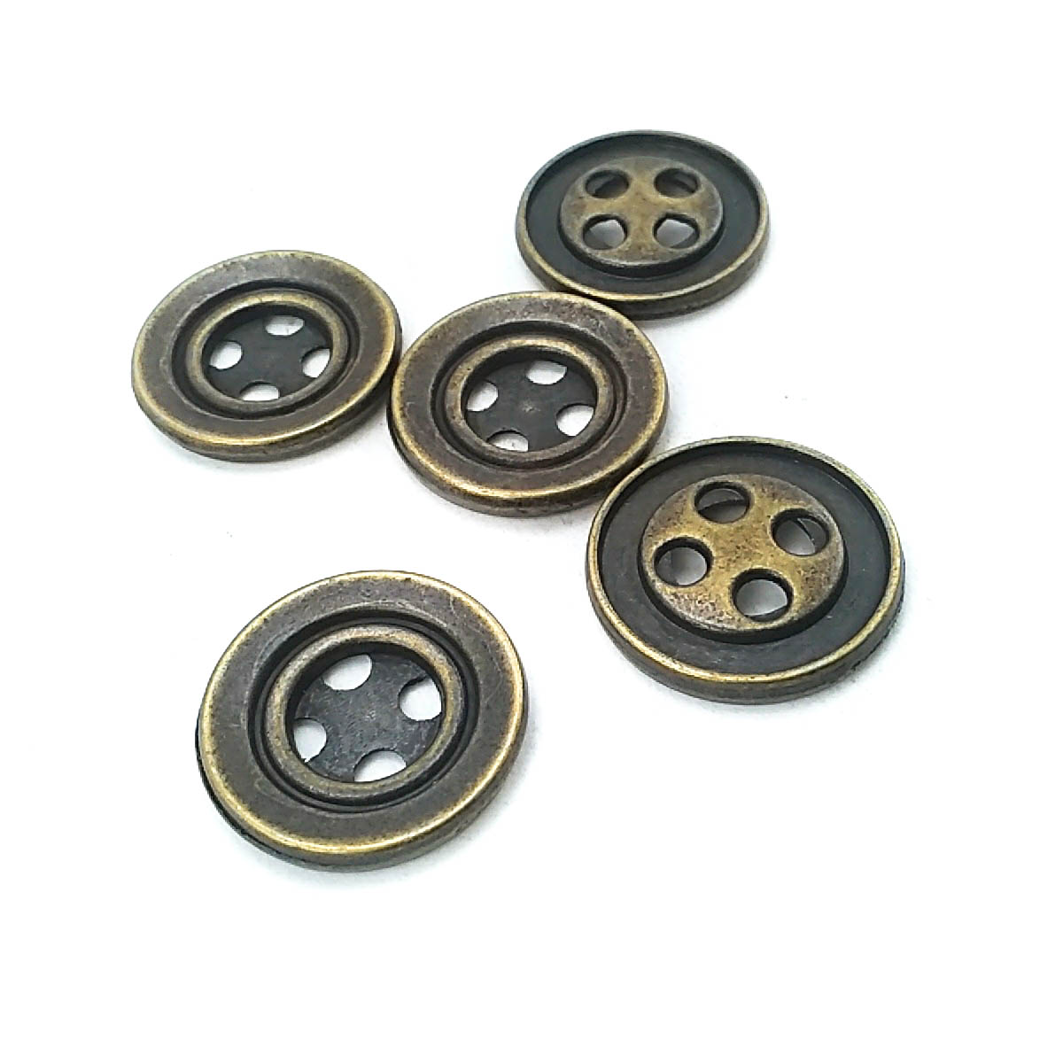 Dört Delikli Kaban ve Mont Düğmesi Metal Dikme Düğme 25 mm 40 boy  E 487