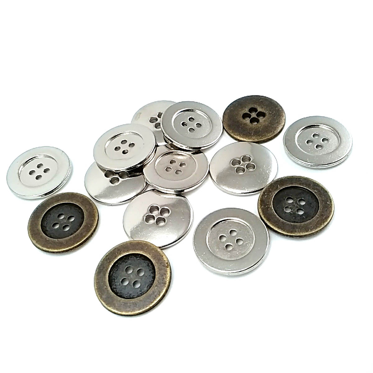 20 mm - 35 size Four Hole Metal Button