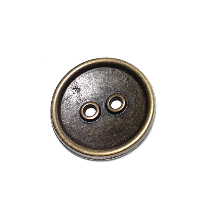30 mm İki delikli dış giyim dikme düğme metal zamak 30 mm İki delikli dış giyim dikme düğme metal zamak