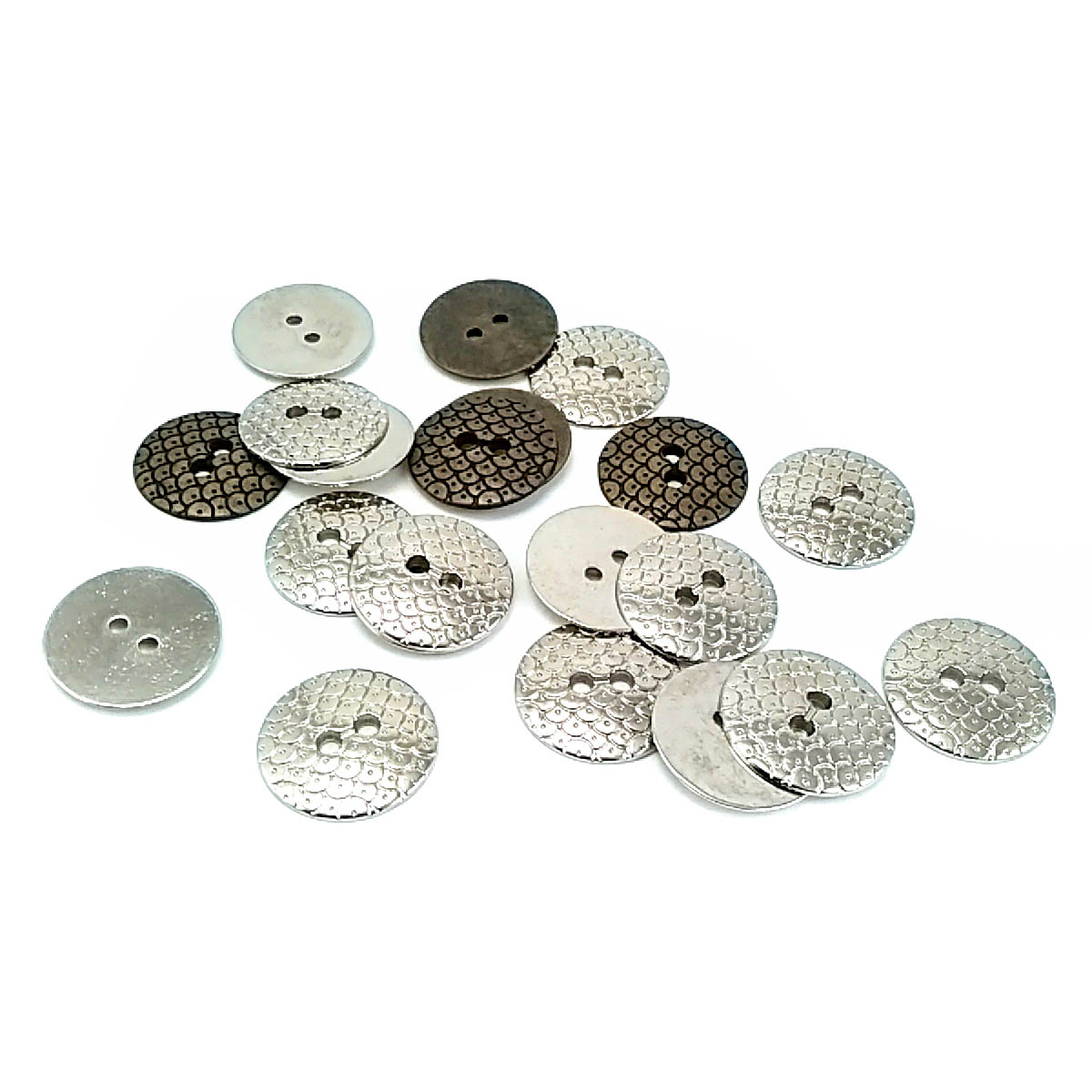 19 mm Metal button with two holes