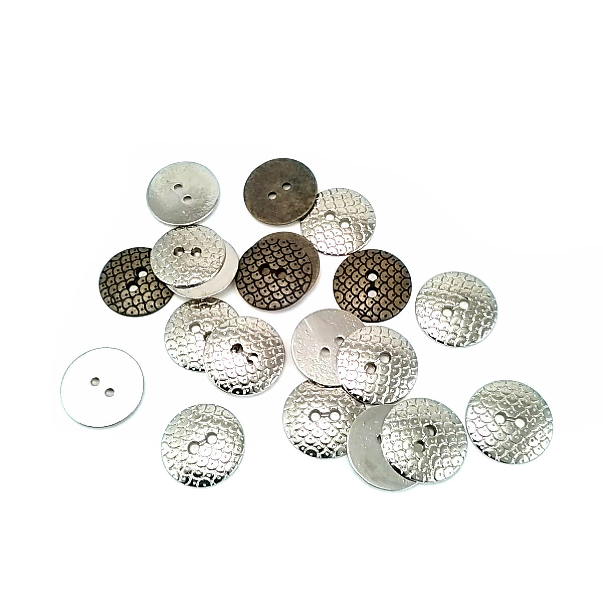 19 mm Metal button with two holes