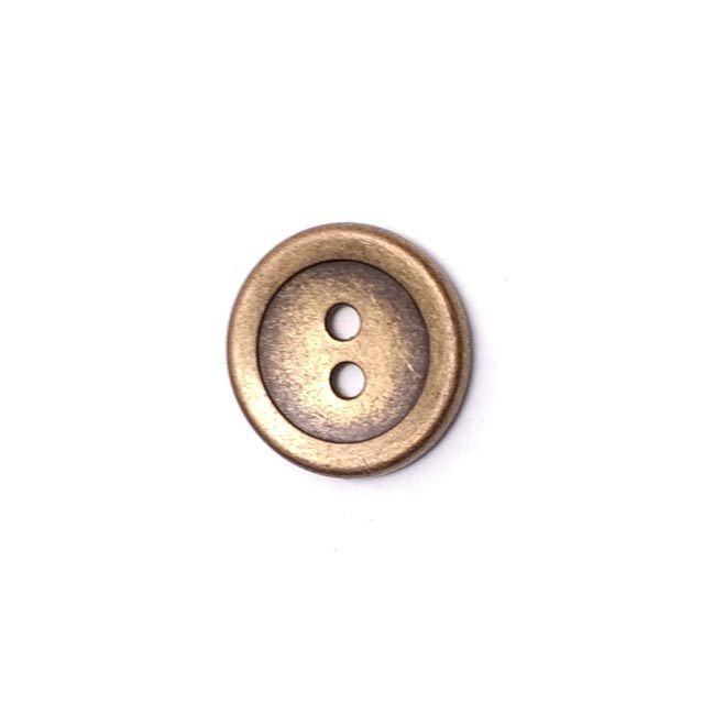 17 mm 28 Lignes Punched metal button with two holes 17 mm 28 Lignes Punched metal button with two holes
