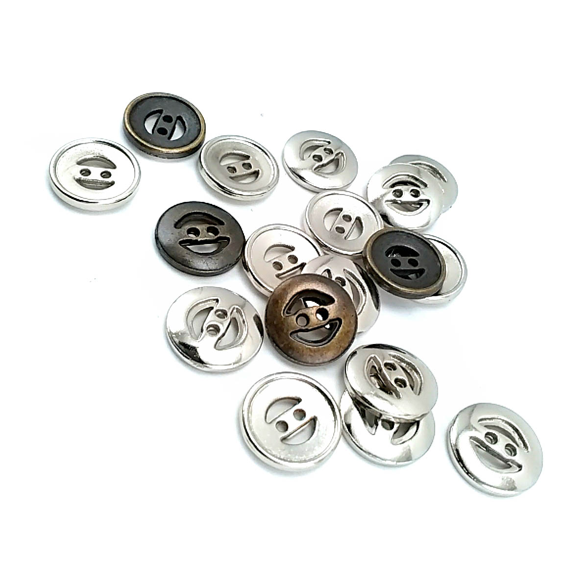 16 mm Two Hole Metal Button 26 lignes