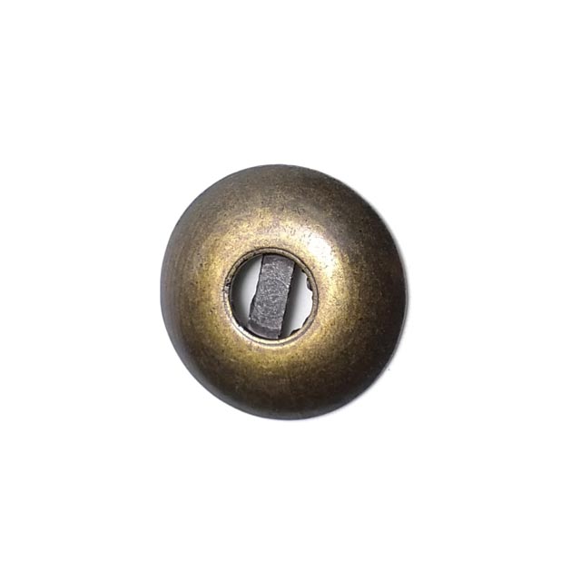 Two-hole perforated metal button 25 mm 40 lignes