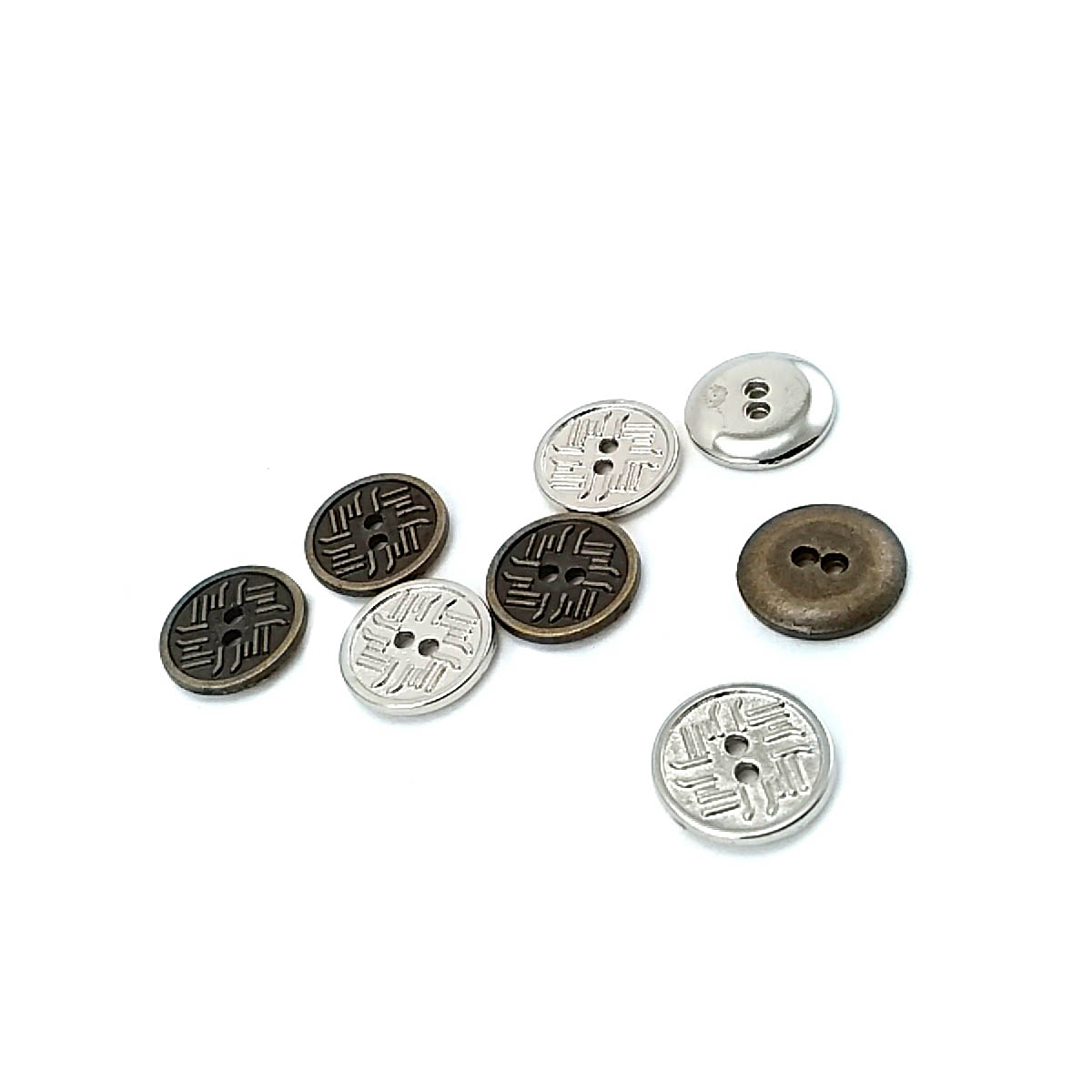 13 mm İki Delikli Labirent Desenli Düğme