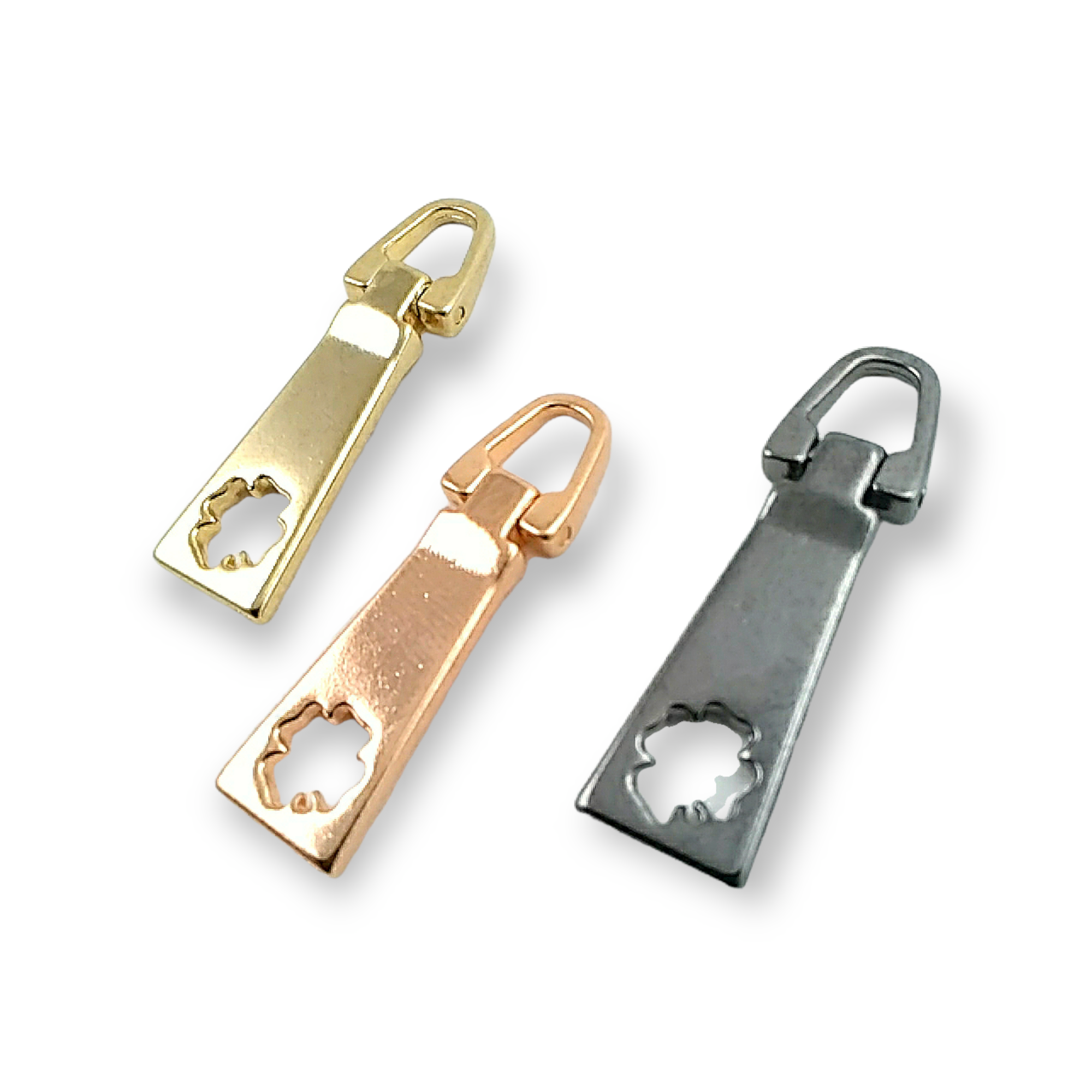 Zipper Pullers 38 mm x 10 mm Clover Pattern B 120 Zipper Pullers 38 mm x 10 mm Clover Pattern B 120