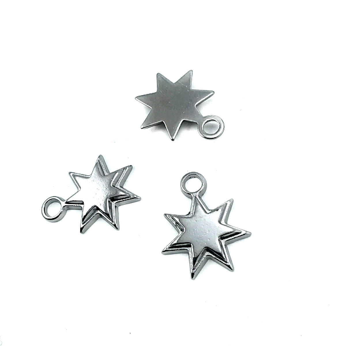 Double Layer Star Shaped Zipper Puller 16 mm Double Layer Star Shaped Zipper Puller 16 mm