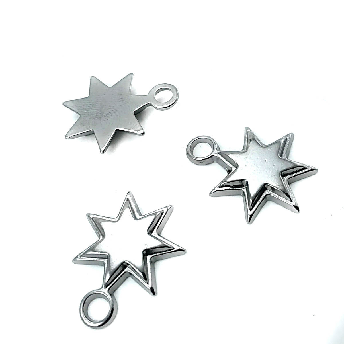 Double Layer Star Shaped Zipper Puller 16 mm