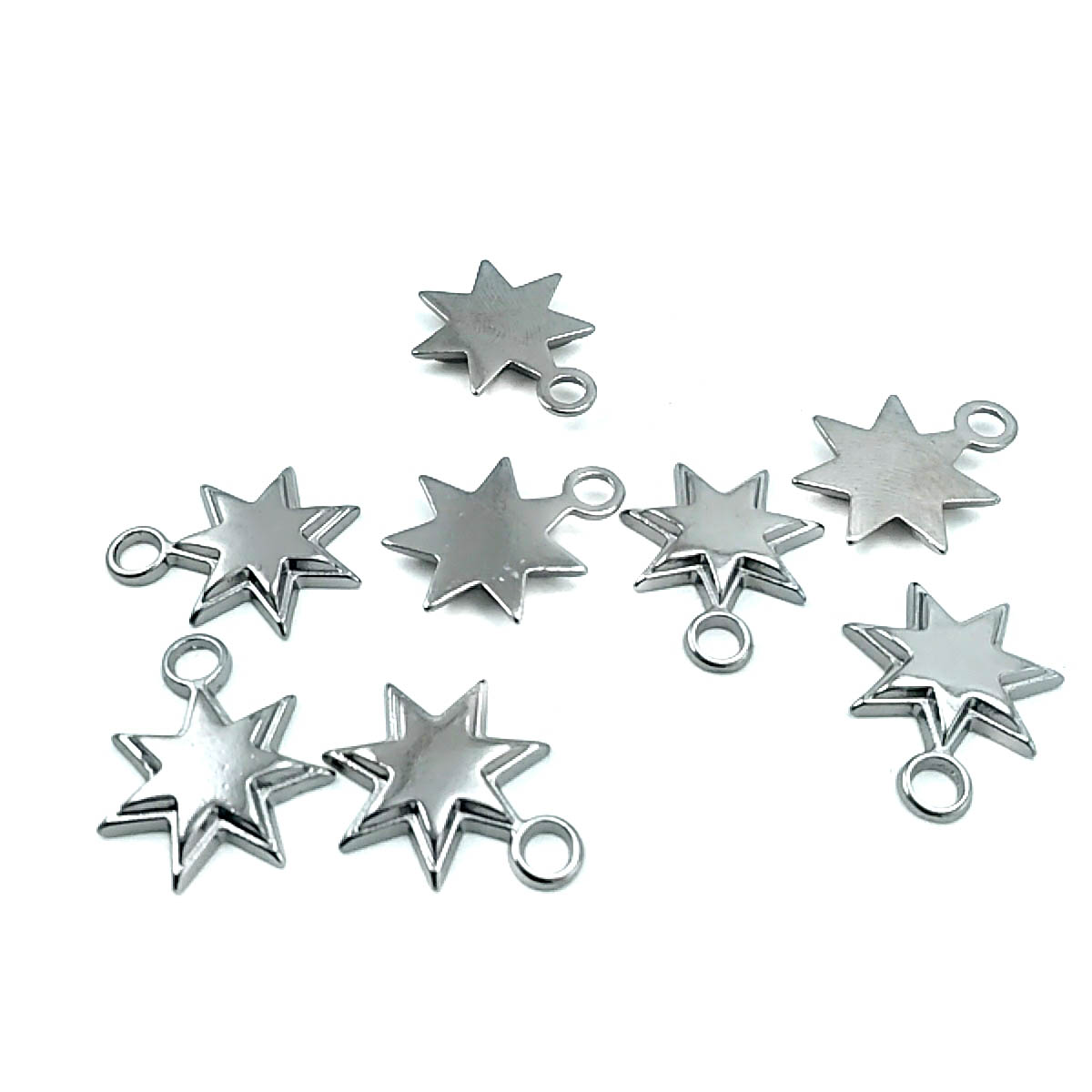 Double Layer Star Shaped Zipper Puller 16 mm