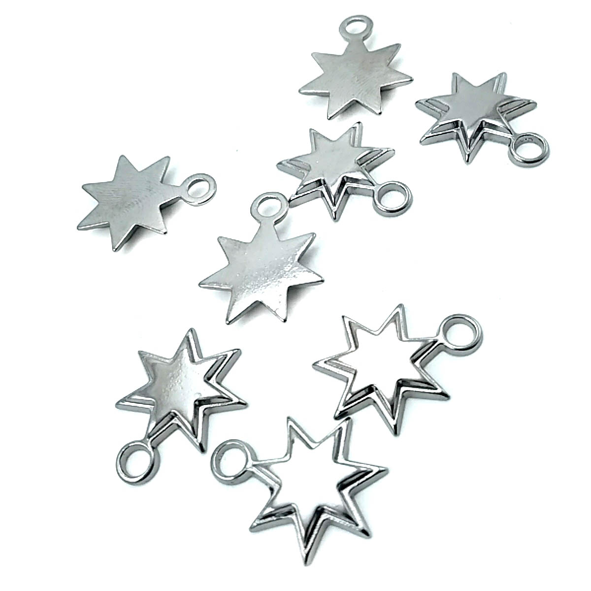 Double Layer Star Shaped Zipper Puller 16 mm