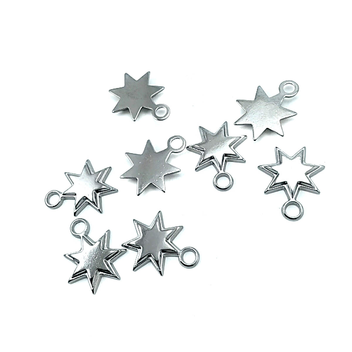 Double Layer Star Shaped Zipper Puller 16 mm