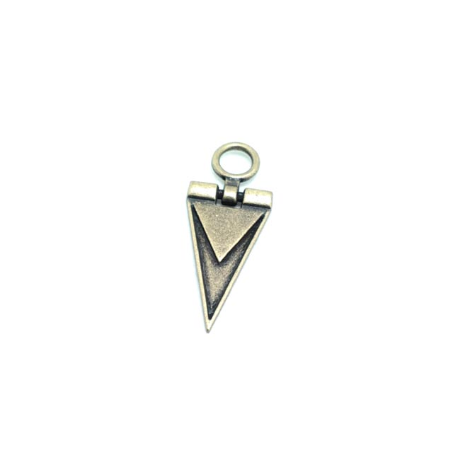 Zipper Pull 4 cm With Black Epoxy Triangle Shape Zipper Pulls for Coats and Jackets E 1787