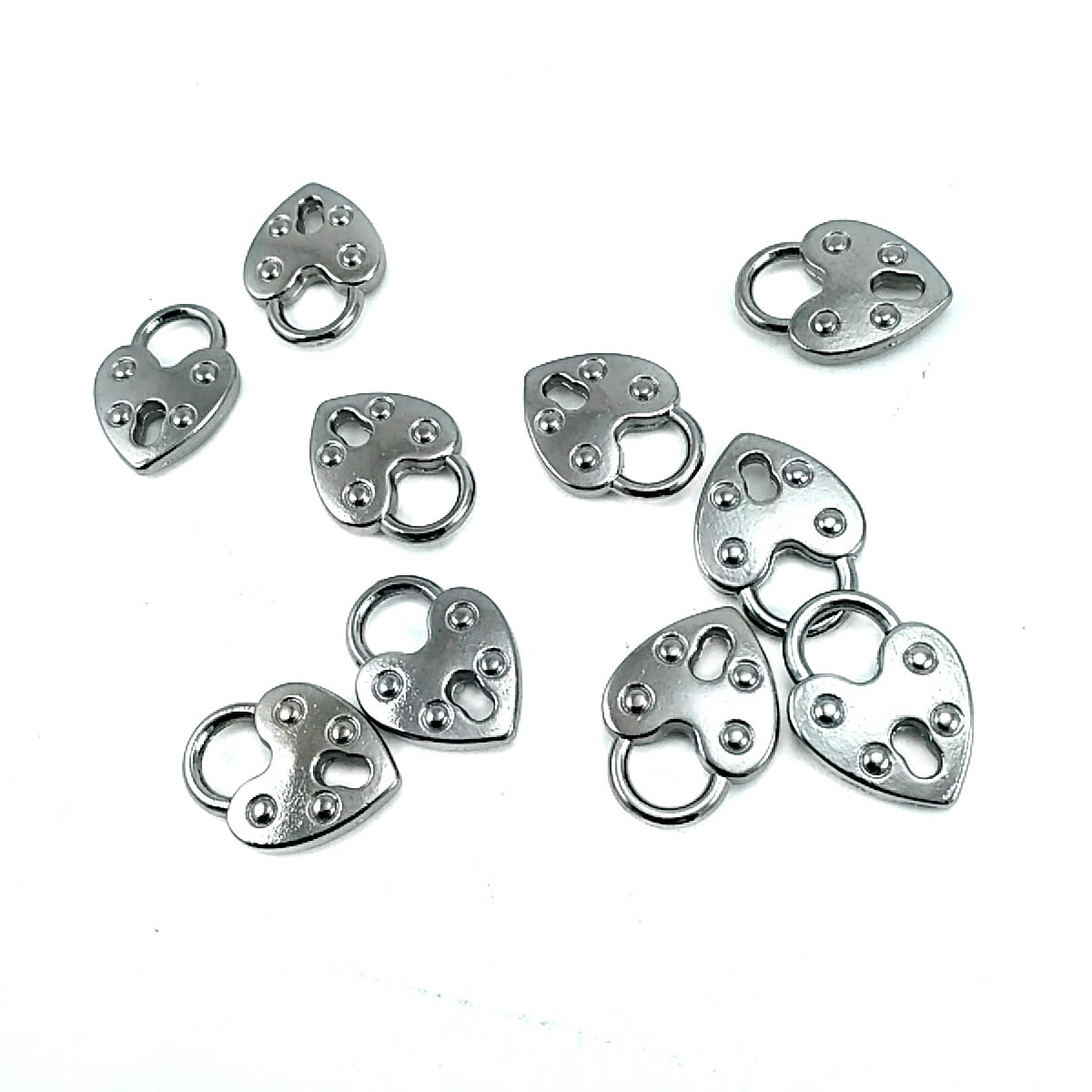 Zipper Pullers Heart Shape Sweaters Kids Clothing Tracksuit 19 mm x 14 mm  E 475