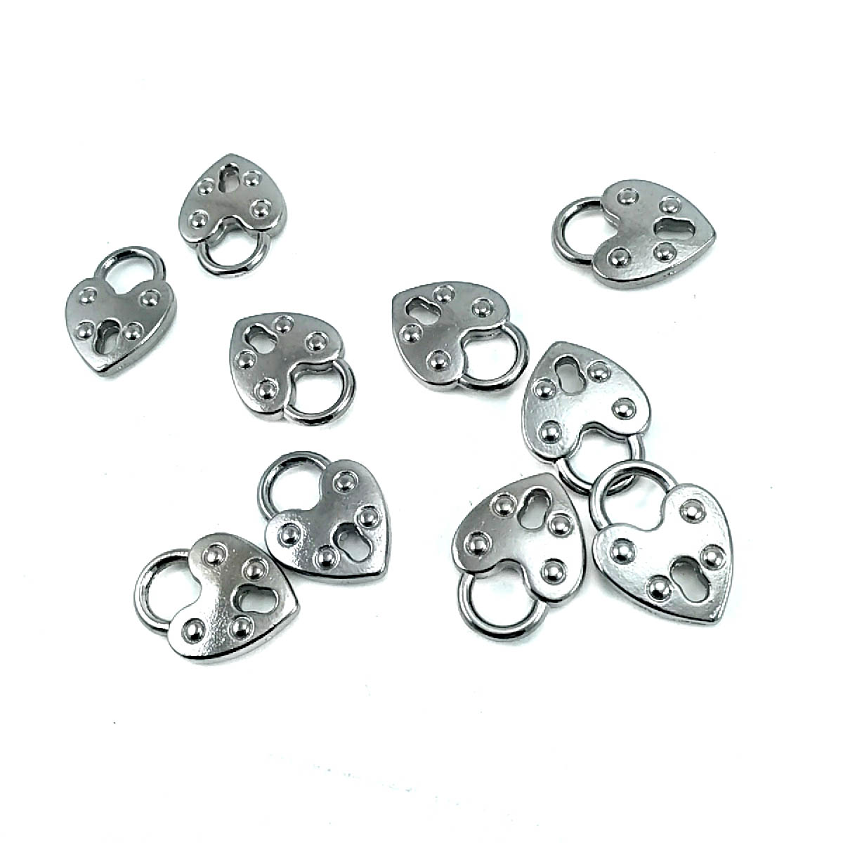 Zipper Pullers Heart Shape Sweaters Kids Clothing Tracksuit 19 mm x 14 mm  E 475