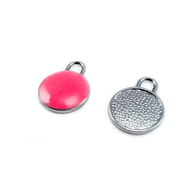 20 mm Enamel / Colored Zipper Pull product image 20 mm Enamel / Colored Zipper Pull front and detail view
