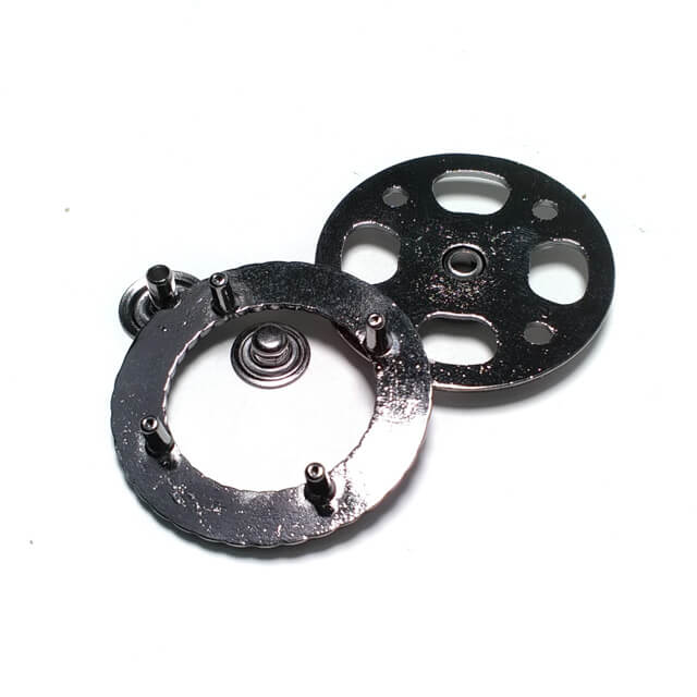 Round and patterned metal studs button diameter 38 mm
