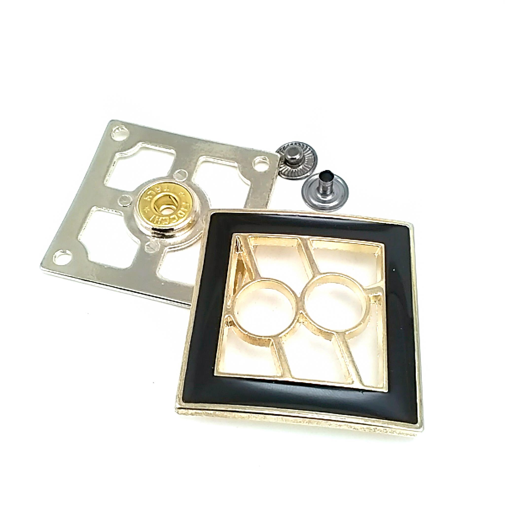 Snap Fasteners Patterned and Stylish Metal Snap Button 42 x 42 mm E 1310 Snap Fasteners Patterned and Stylish Metal Snap Button 42 x 42 mm E 1310