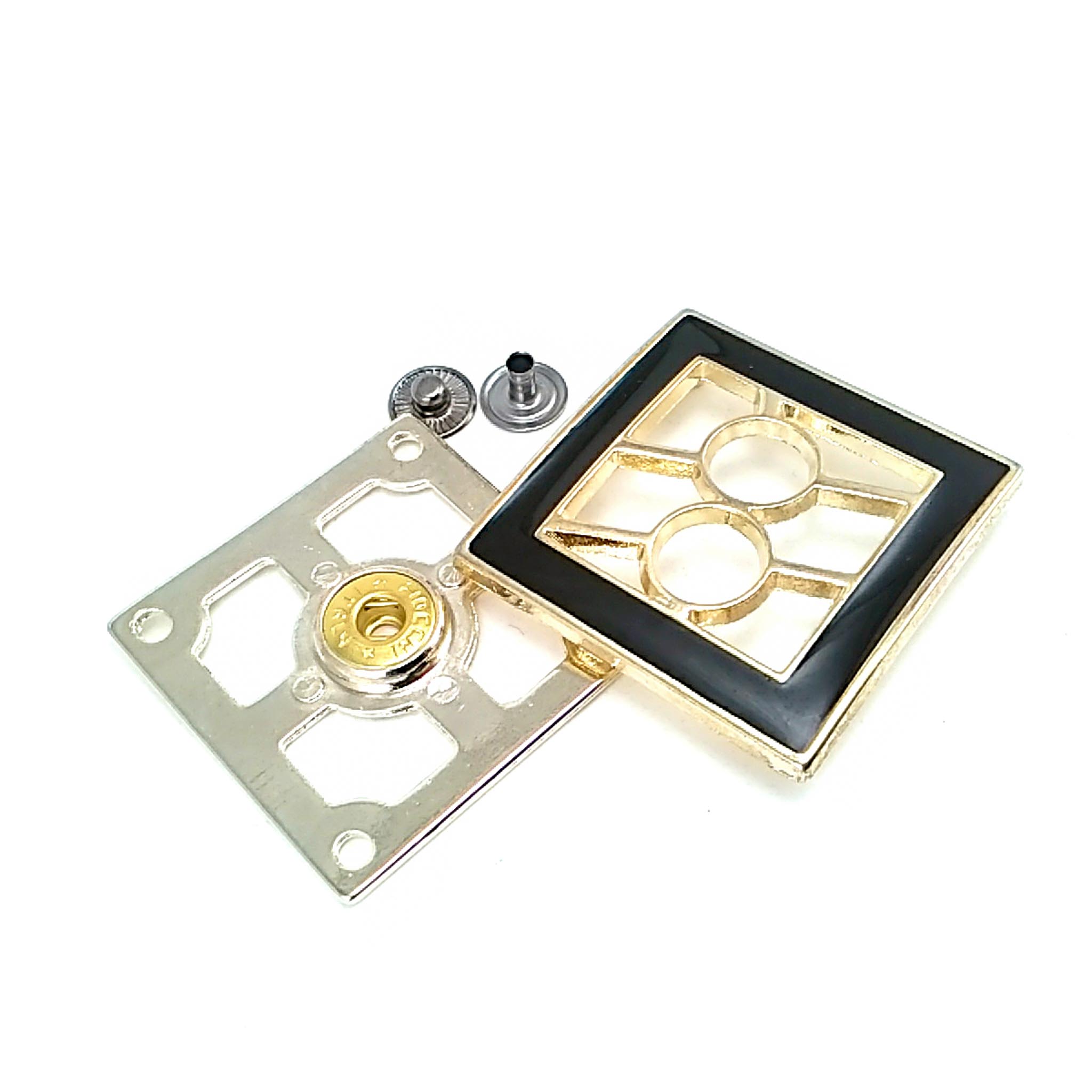 Snap Fasteners Patterned and Stylish Metal Snap Button 42 x 42 mm E 1310