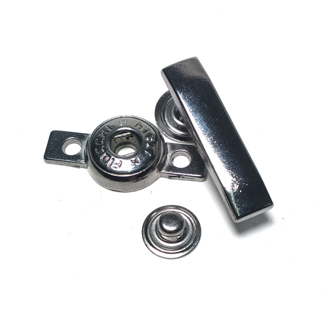 Rod shape double track snap button 30 x 7 mm Rod shape double track snap button 30 x 7 mm