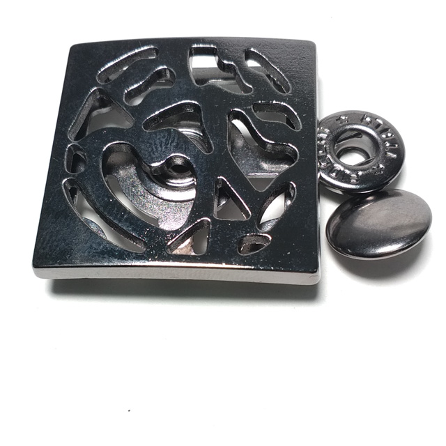 Snap Button Decorative Patterned Overcoat Snap Button 34 x 34 mm E 1760