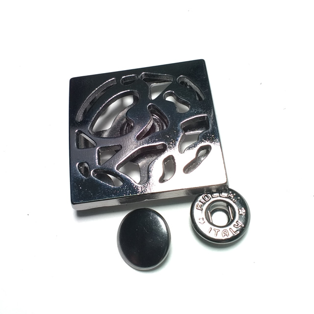 Snap Button Decorative Patterned Overcoat Snap Button 34 x 34 mm E 1760