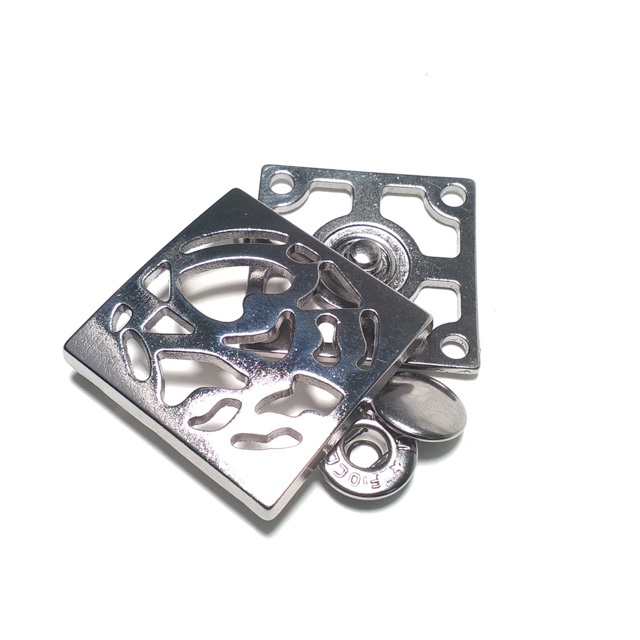 Snap Button Decorative Patterned Overcoat Snap Button 34 x 34 mm E 1760
