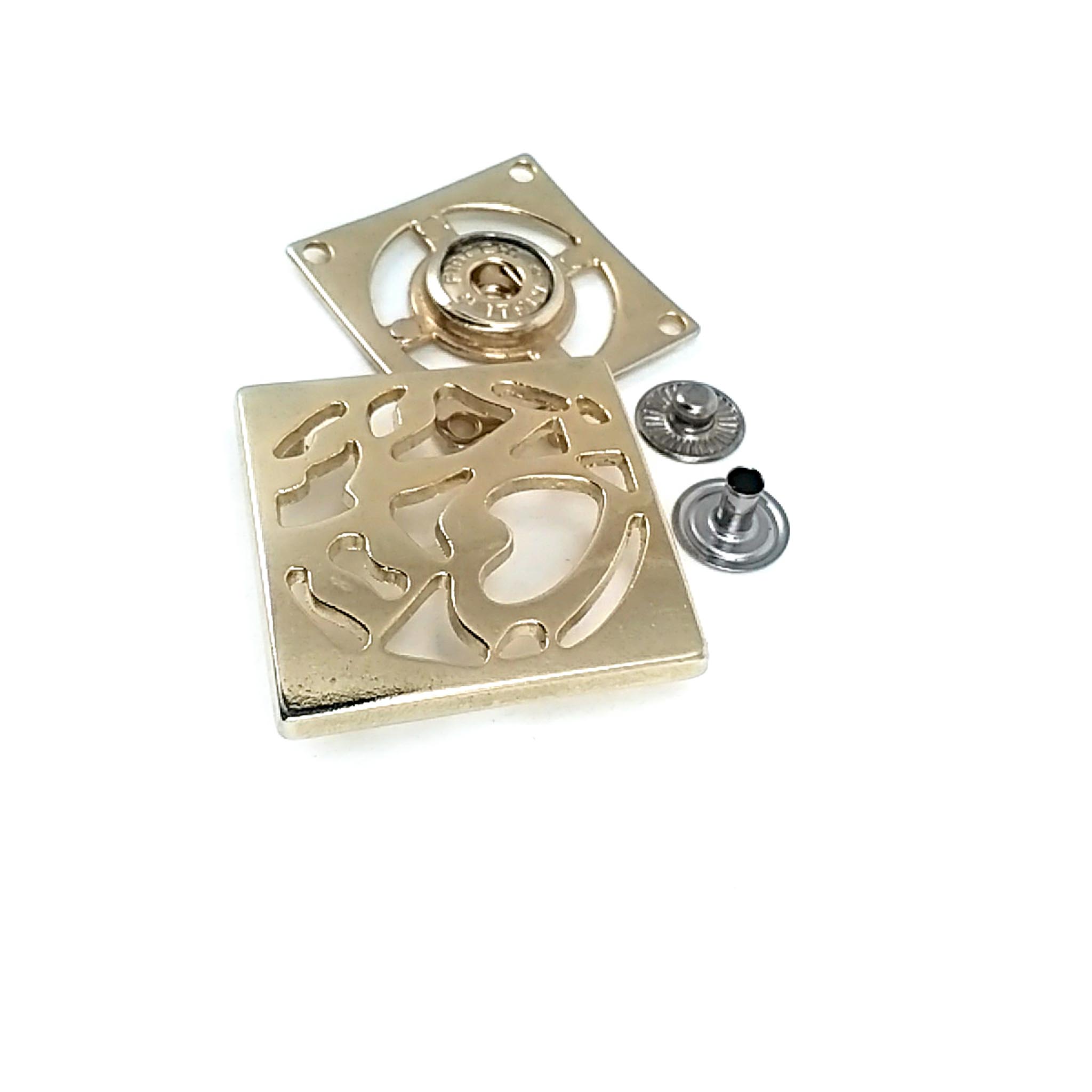 Snap Button Decorative Patterned Overcoat Snap Button 34 x 34 mm E 1760