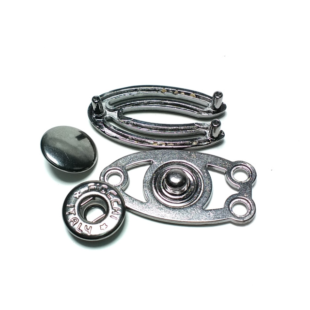 Oval double piece snap button 30 x 17 mm