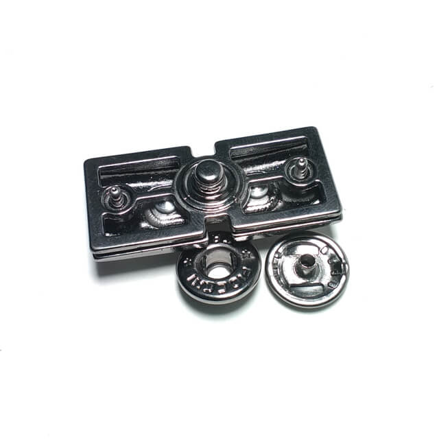 37 x 17 mm dikdörtgen zamak metal çıtçıt düğme
