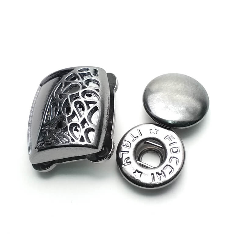 Snap button metal double parts 18 x 25 mm Snap button metal double parts 18 x 25 mm
