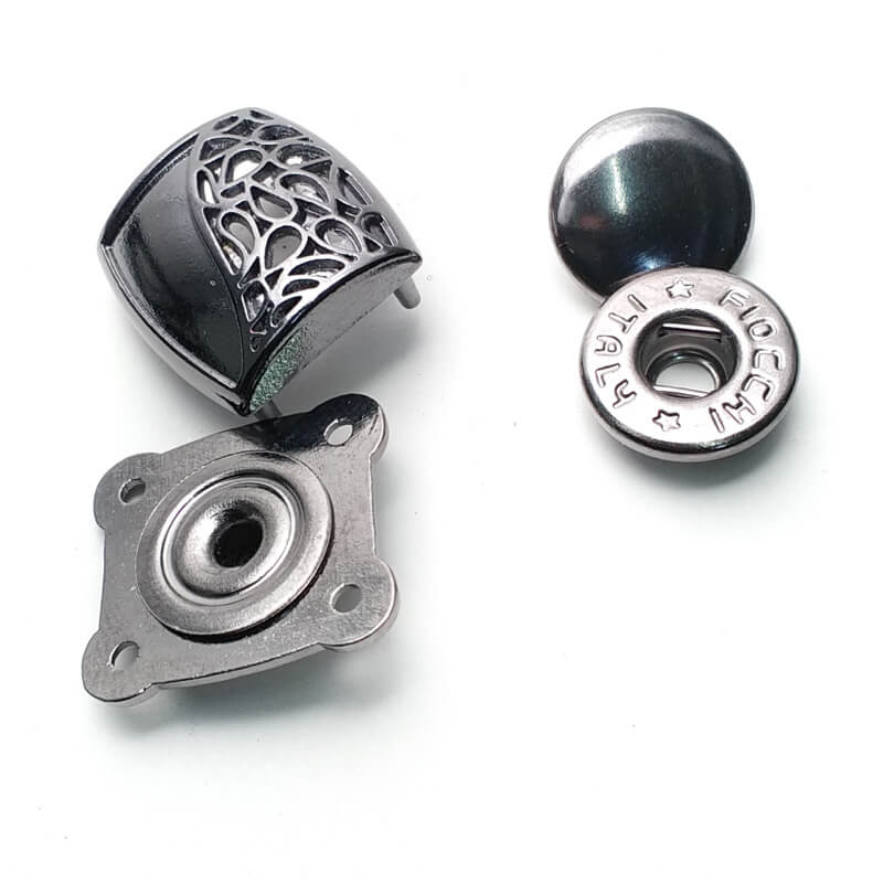 Snap button metal double parts 18 x 25 mm