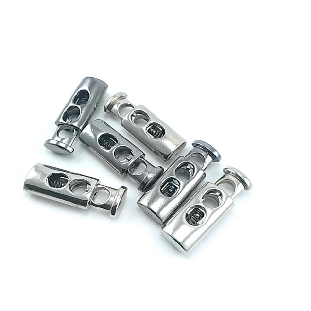 Bağcık Girişli Çift Delikli Stoper 6 mm Metal Kordon Kilidi E 214