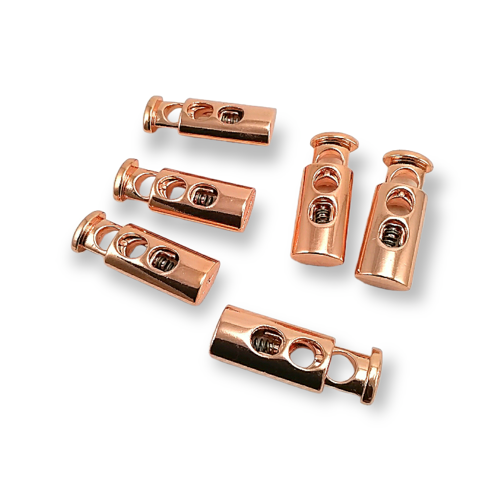 Bağcık Girişli Çift Delikli Stoper 6 mm Metal Kordon Kilidi E 214