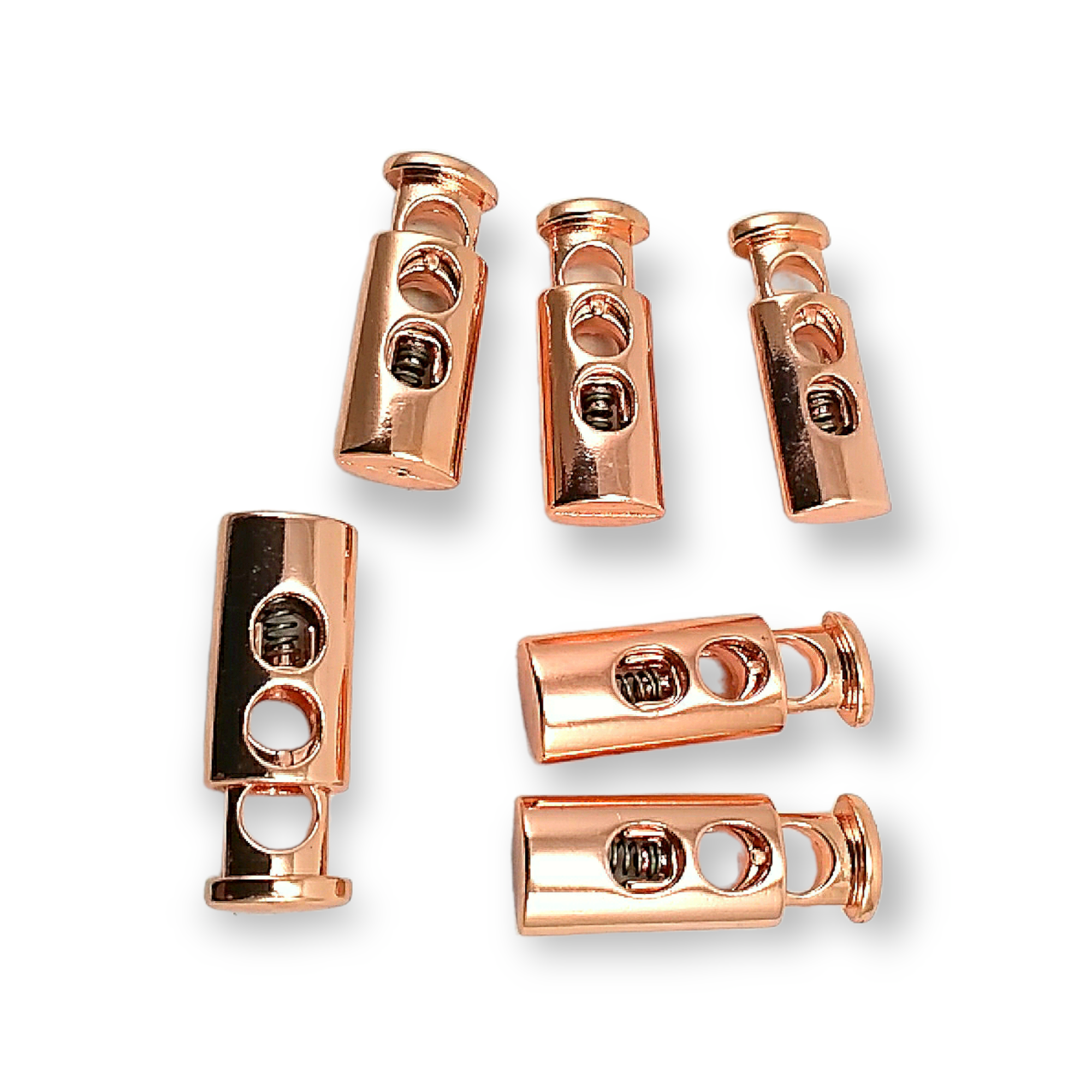 Bağcık Girişli Çift Delikli Stoper 6 mm Metal Kordon Kilidi E 214
