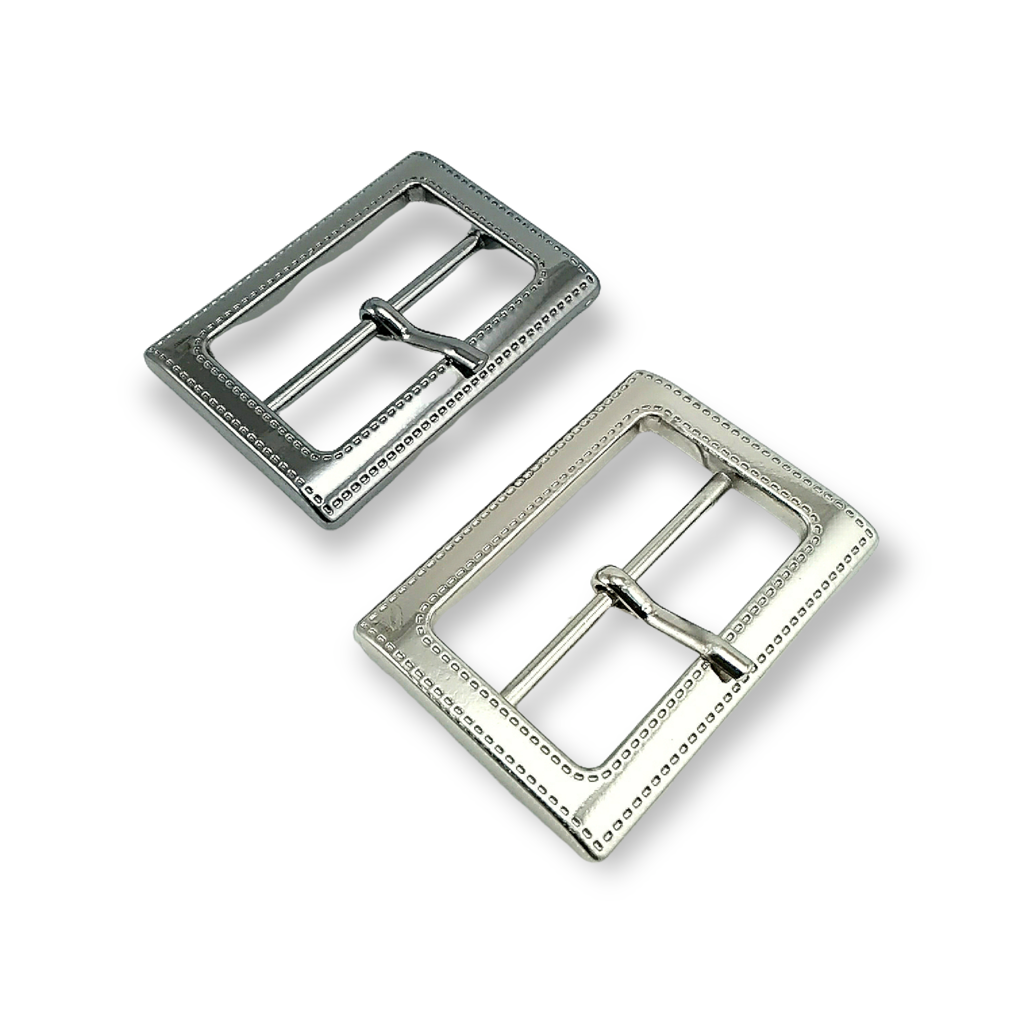 Dikdörtgen Toka 4 cm Tekstil Aksesuarı Kenar desenli Kemer Tokası E 1605
