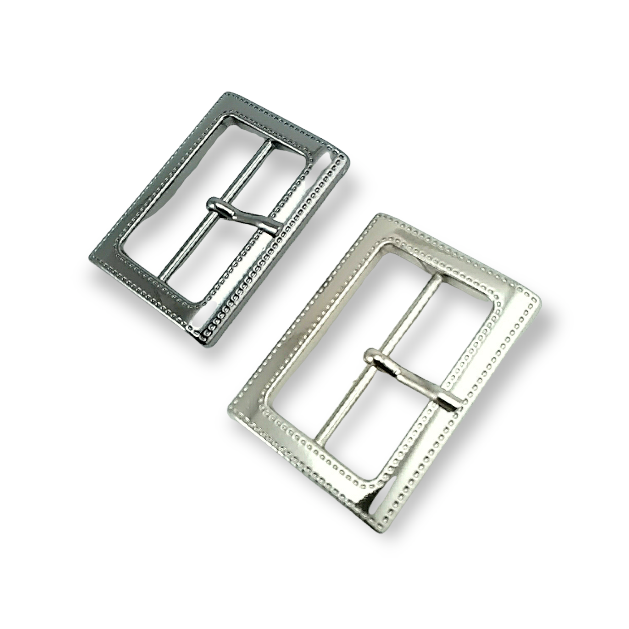 Dikdörtgen Toka 4 cm Tekstil Aksesuarı Kenar desenli Kemer Tokası E 1605
