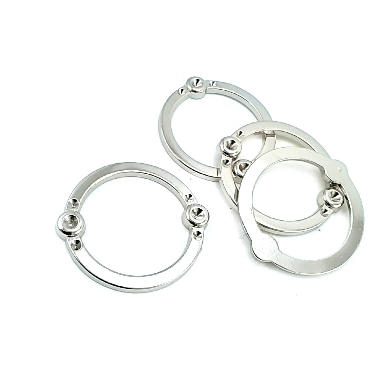 36 mm Enamel / Colored Ring / Metal Frame front and detail view