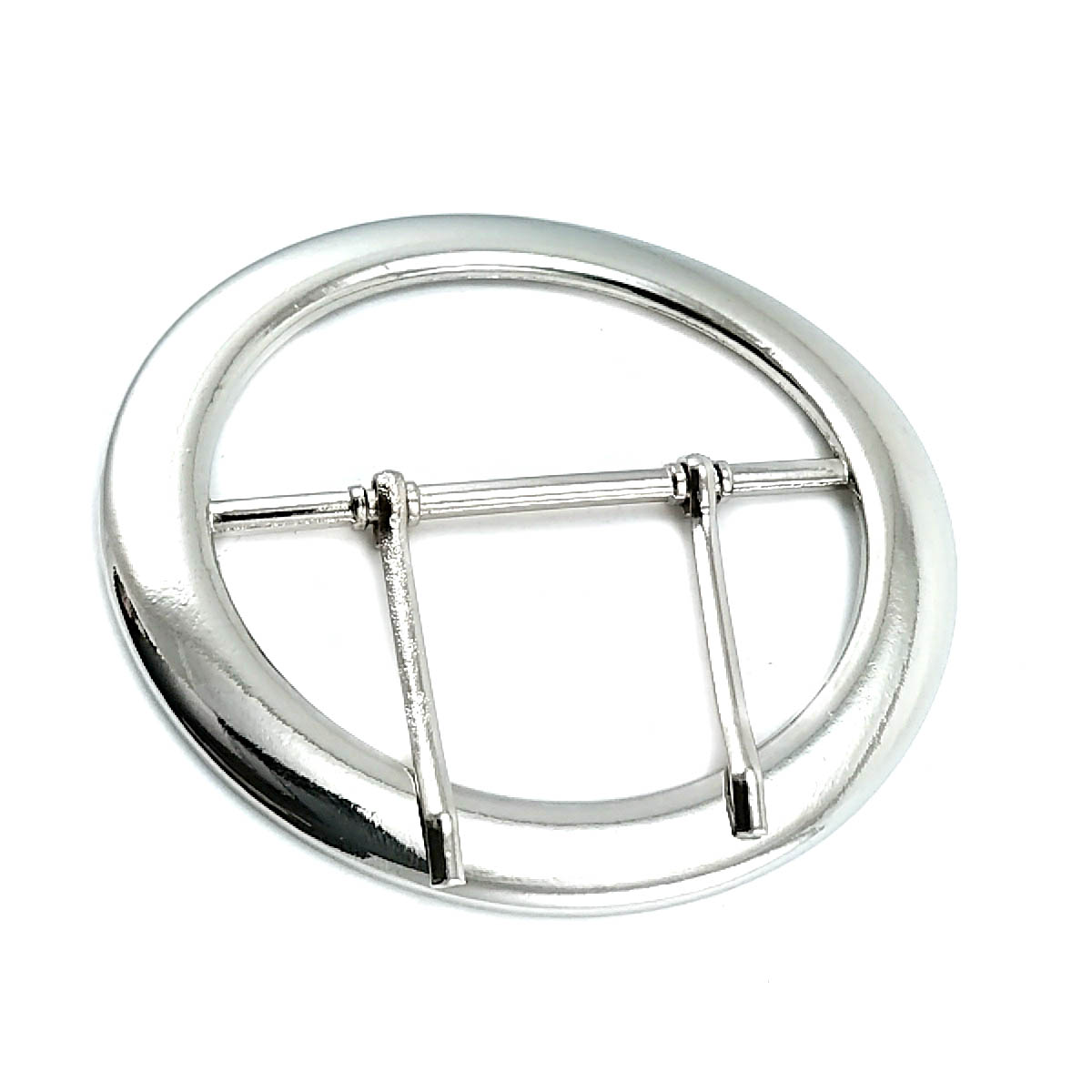 72 mm Metal, Double Tongue Ring Buckle