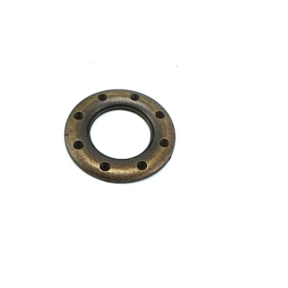 20 mm Rhinestone / Crystal Detail Ring / Metal Frame front and detail view
