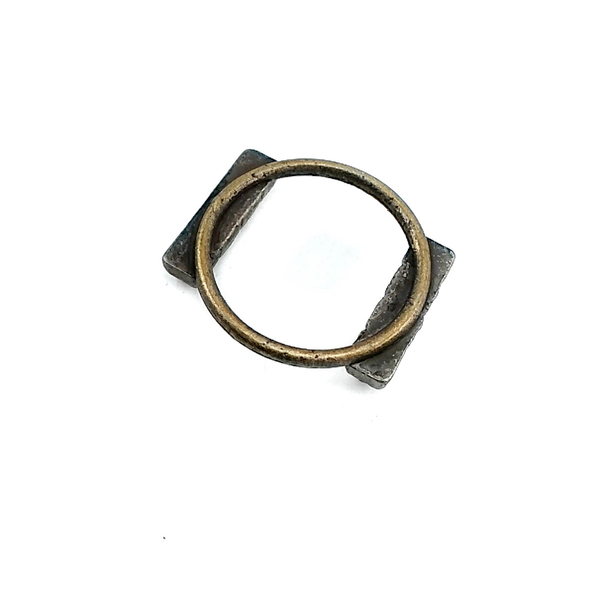 27 mm Rhinestone / Crystal Detail Ring / Metal Frame front and detail view