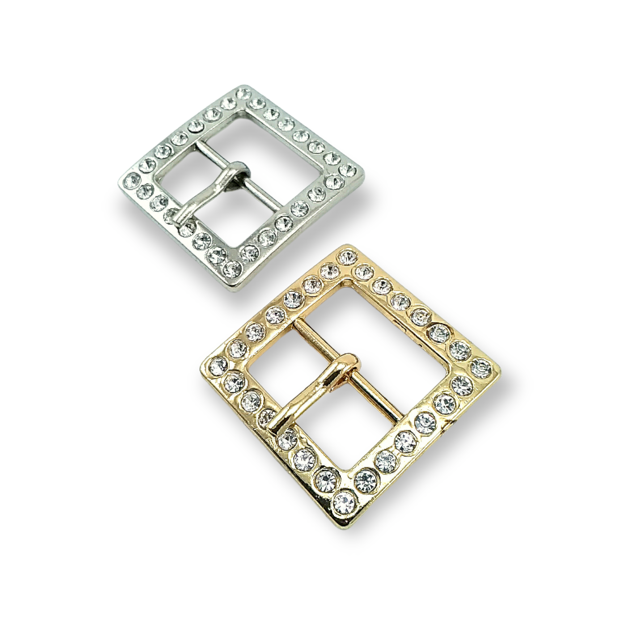 Rhinestone Belt Buckle 25mm Center Bar Belt Buckle E 04